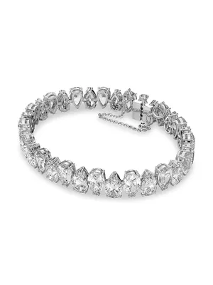 Millenia Swarovski Crystal Pear-Cut Rhodium-Plated Bracelet