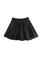 Girl's Faux Leather Skater Skirt