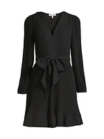 Liv Pleated Belted Minidress