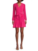 Liv Pleated Belted Minidress