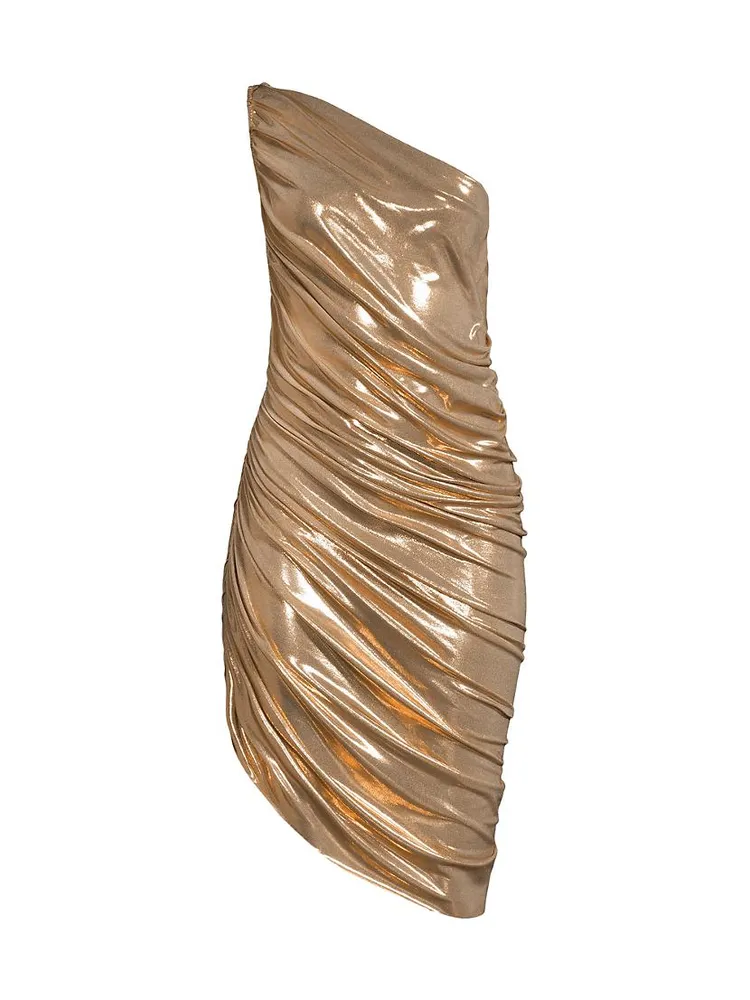 Diana Metallic One-Shoulder Minidress