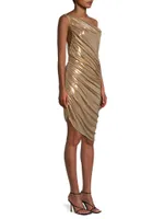 Diana Metallic One-Shoulder Minidress