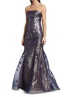 Brocade Mermaid Gown