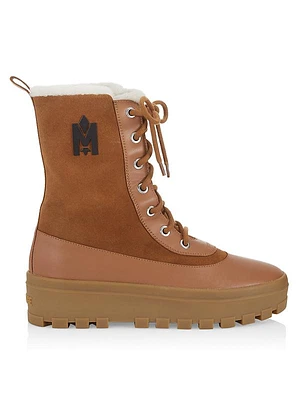 Shearling-Lined Lug-Sole Boots