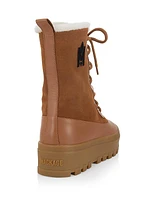 Shearling-Lined Lug-Sole Boots