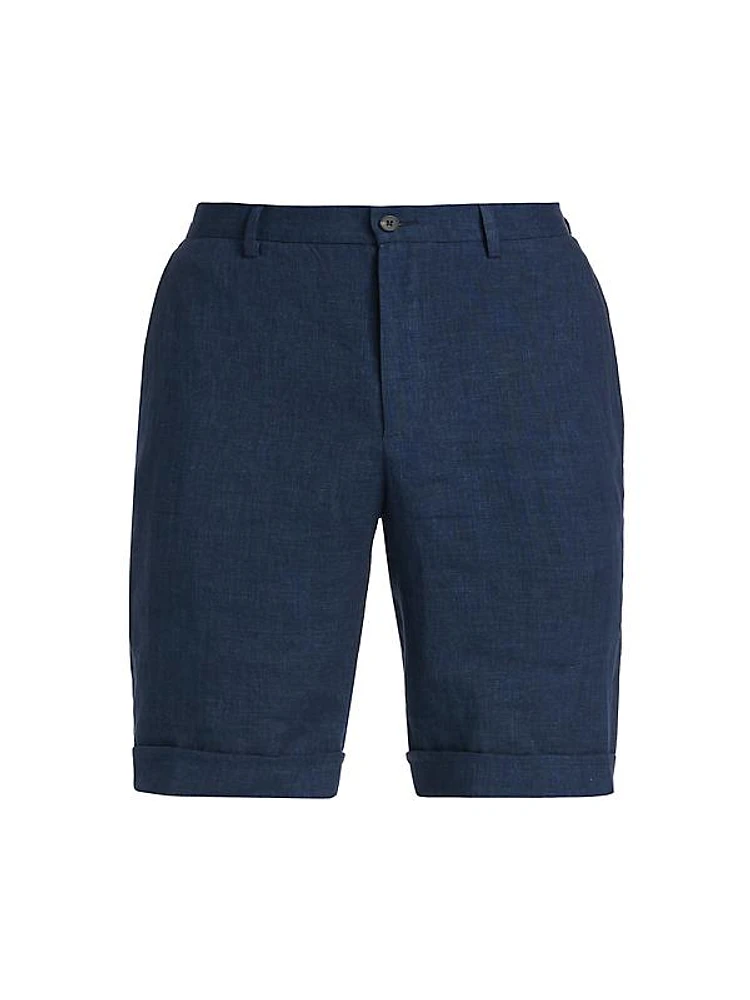 COLLECTION Cuffed Linen Shorts