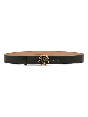 Seal Logo Leather Belt