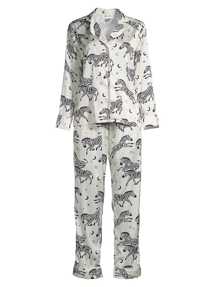 Rio Two-Piece Satin Pajama Set