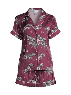 Isabis Two-Piece Satin Pajama Set