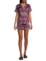 Isabis Two-Piece Satin Pajama Set