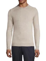 Lighweight Wool-Blend Crewneck Sweater