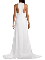 Gabriella Embellished V-Neck Gown