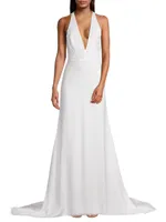 Gabriella Embellished V-Neck Gown