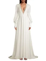 Britt Plunge A-Line Gown