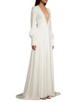 Britt Plunge A-Line Gown