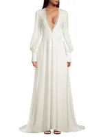 Britt Plunge A-Line Gown