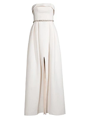 Brielle Belted Silk Faille Gown