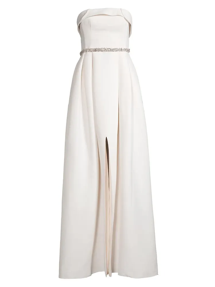 Brielle Belted Silk Faille Gown