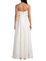 Brielle Belted Silk Faille Gown