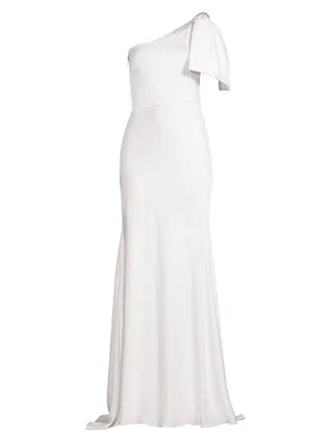 Aubrey One-Shoulder Trumpet Gown