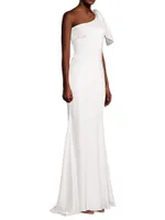 Aubrey One-Shoulder Trumpet Gown