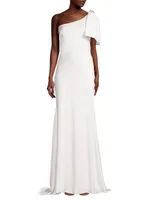 Aubrey One-Shoulder Trumpet Gown