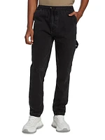 Denim Drawstring Jogger Pants