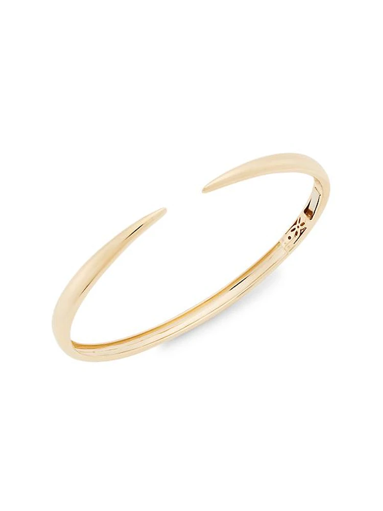 14K Yellow Gold Claw Bangle