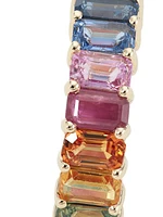 14K Gold & Rainbow Sapphire Eternity Ring