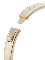 14K Gold & Multi Shape Diamond Bangle Bracelet