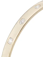 14K Gold & Multi Shape Diamond Bangle Bracelet