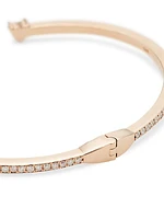 14K Rose Gold & 2.38 TCW Diamond Two-Heart Pavé Cuff