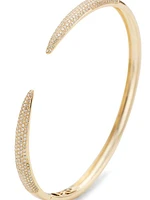 14K Yellow Gold & 0.79 TCW Diamond Pavé Claw Bangle