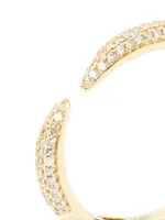 14K Yellow Gold & 0.19 TCW Diamond Pavé Claw Ring