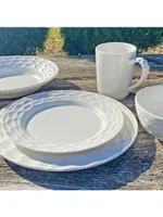 Truro White 4-Piece Dinner Plate Set