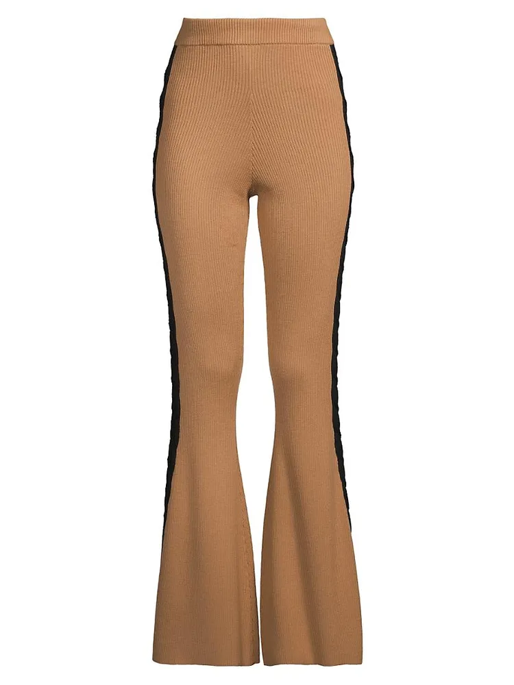 Wool Flared Leg Pants