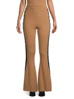 Wool Flared Leg Pants