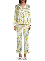 Two-Piece Citrus Print Pajama Set