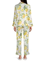 Two-Piece Citrus Print Pajama Set