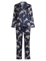 Two-Piece Tiger Print Pajama Set