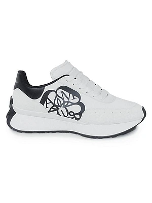 Seal Logo Leather Runner Sneakers