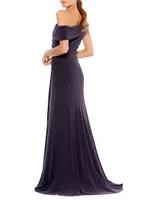 Ieena Jersey Asymmetric Gown