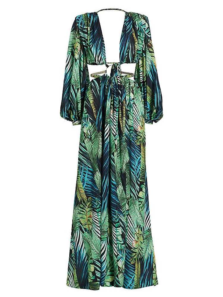 Jungle Cut-Out Maxi Dress