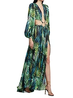 Jungle Cut-Out Maxi Dress