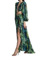 Jungle Cut-Out Maxi Dress