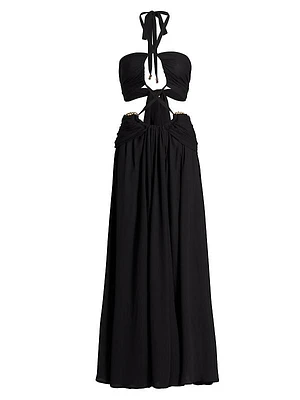 Fire Noir Cut-Out Maxi Dress