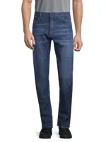 The Barchetta Distressed Straight-Leg Jeans