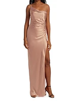 Ruched Silk Gown