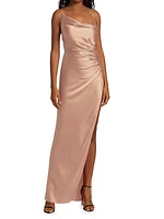 Ruched Silk Gown