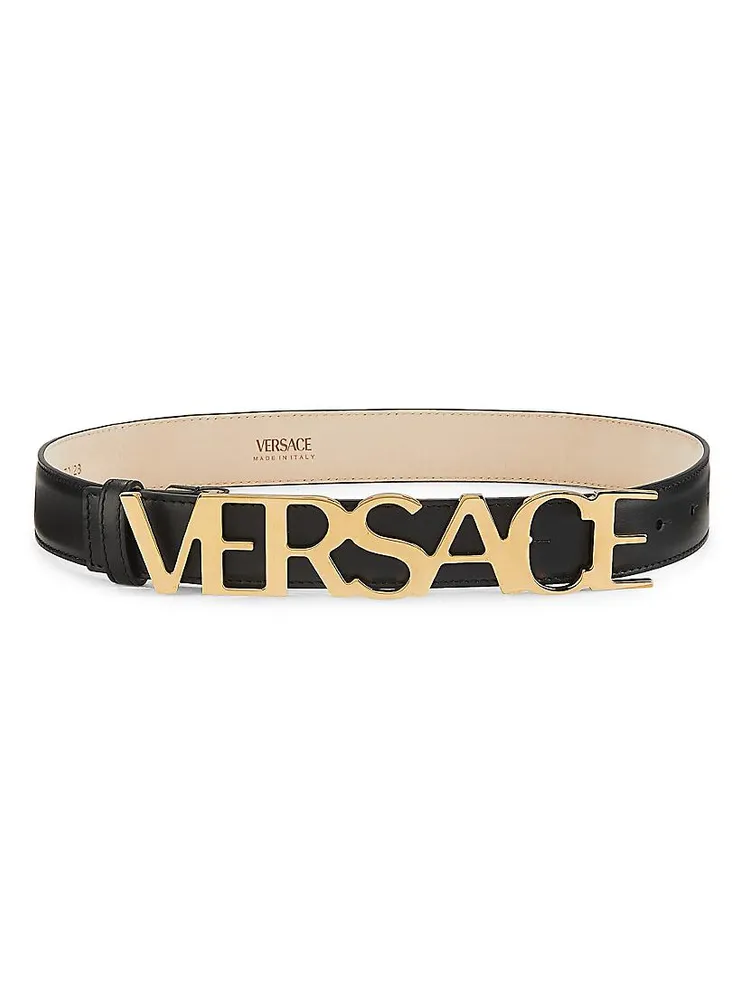 Versace Logo Leather Belt